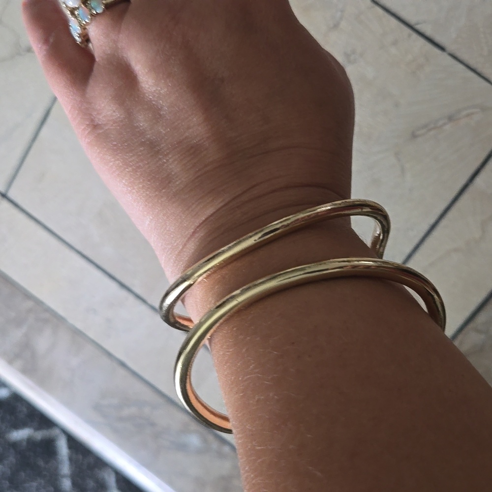 Goldstone cuff bangle bracelet